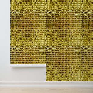 Gold Mosaikfliesen Elegant Moderne Schale und Stoc Tapete