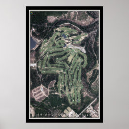 Gold Mountain Golf Club Washington Satellite Karte Poster
