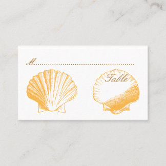 Gold Muscheln Hochzeitskarten Platzkarte