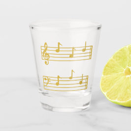 GOLD MUSIC LOVER VATER GIFT PIANO MUSIKANISCHE NOT SCHNAPSGLAS