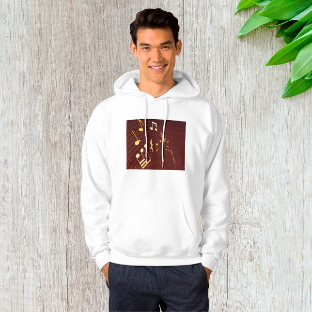 Gold Musical Notes Background Hoodie (Von Creator hochgeladen)