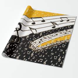 Gold-Musik Geschenkpapier