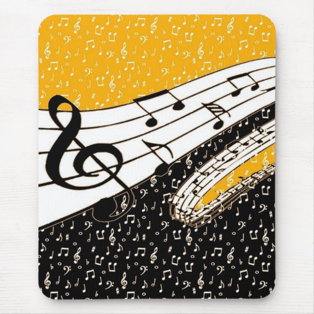Gold-Musik Mousepad (Vorne)