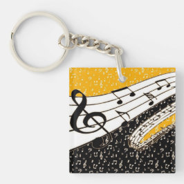 Gold-Musik Schlüsselanhänger