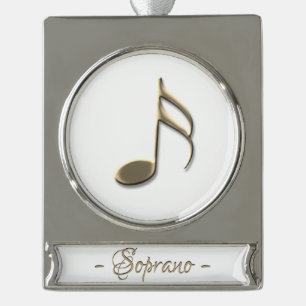 Gold Musiknote Soprano Sängerin Name Ornament