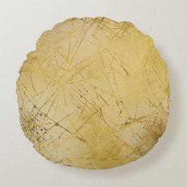 Gold Mustard Yellow Pattern, Modern, Luxury Rundes Kissen
