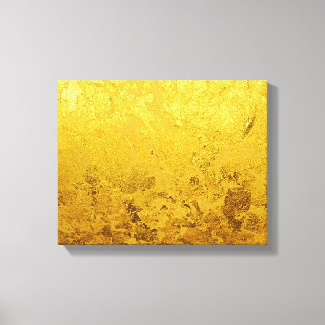 GOLD-Muster / Blattgold Leinwanddruck (Vorderseite)