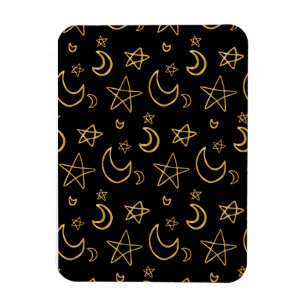 Gold Muster für Monde und Stars Magnet