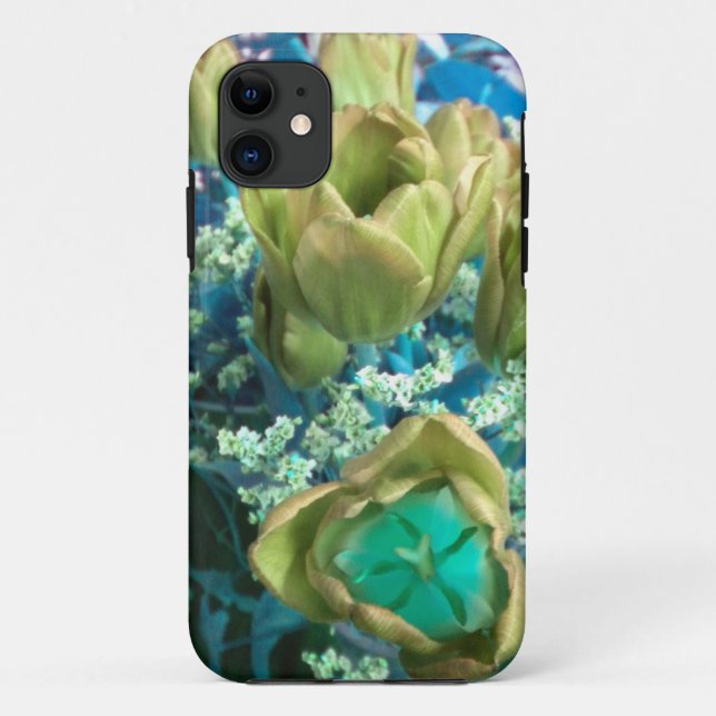 Gold N Aquamarin Tulips iPhone 5 Fall Case-Mate iPhone Hülle (Rückseite)