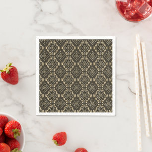 Gold n Brown Geometric Pattern / Indische Printwer Serviette