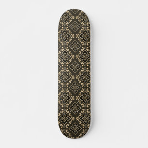 Gold n Brown Geometric Pattern / Indische Printwer Skateboard