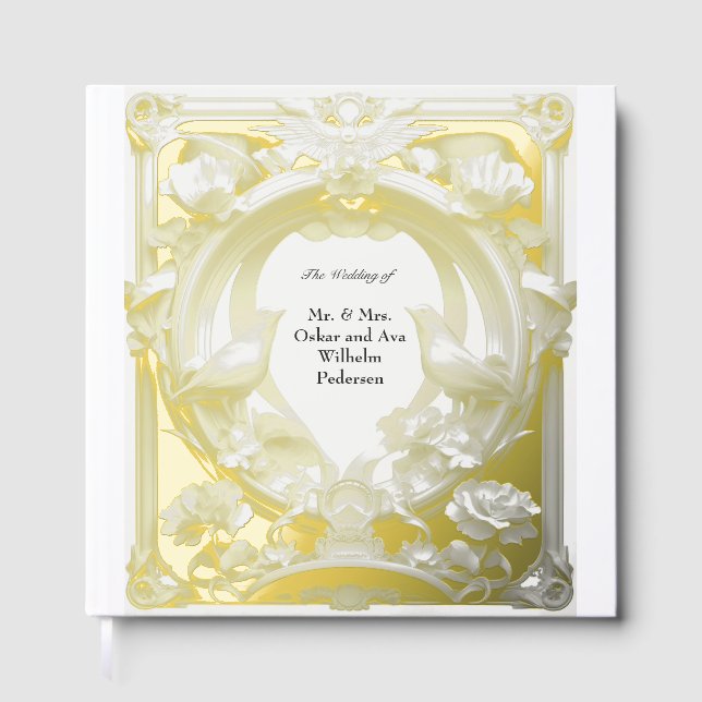 Gold 'n Fauna Motif Atelier Wedding Gästebuch (Vorderseite)