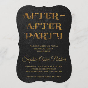 Gold nach dem Party Scheidung Feier einladen Einladung