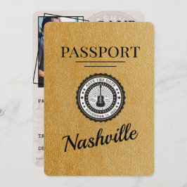 Gold Nashville Passport Save the Date