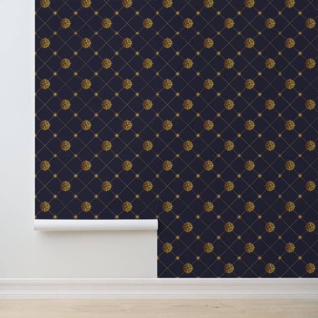 Gold Nautical Tapete (Anwendung)