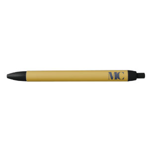 Gold Navy Blau Monogramm Elegant Modern Kugelschreiber