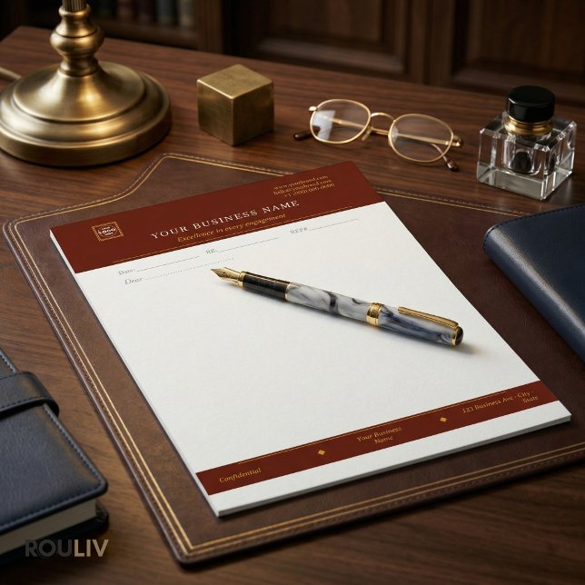 Gold Navy Executive Briefkopf | Luxusgeschäft (Gold Navy Executive Letterhead | Luxury Business Stationery)