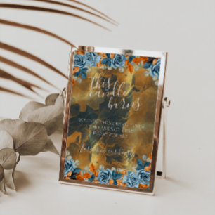 Gold Navy in dieser Kerze verbrüht sich in das Lie Poster