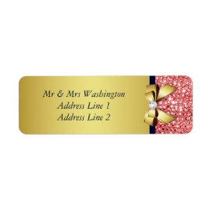 Gold Navy Korallensequenzen Diamonds Bow