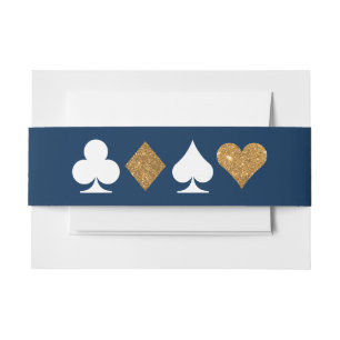 Gold Navy Las Vegas Wedding Einladung Bly Band