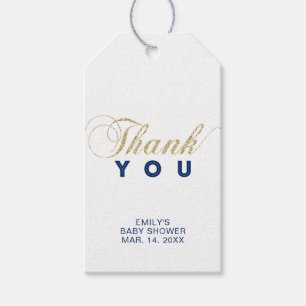 Gold & Navy   Moderne Partygeschenk-Dankeschön-Tag Geschenkanhänger