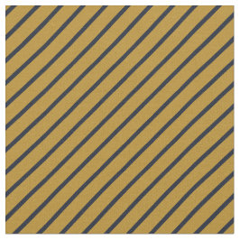 Gold & Navy Stripes Stoff