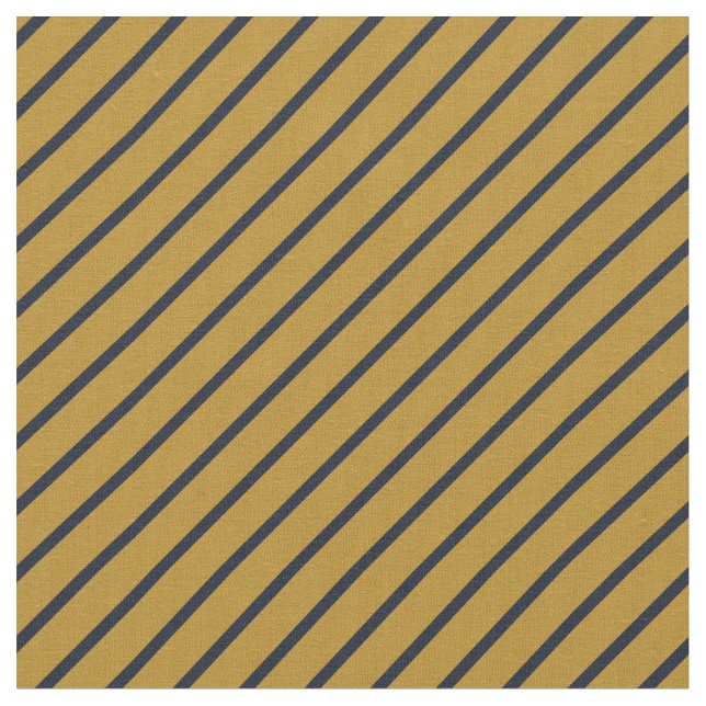 Gold & Navy Stripes Stoff (Nahaufnahme)