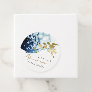 GOLD NAVY UNDERWATER SEA FISH BRIDAL SHOWER GESCHENKANHÄNGER