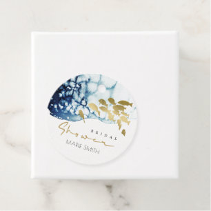 GOLD NAVY UNTERWASSER MEER FISCH BRIDAL SHOWER GESCHENKANHÄNGER