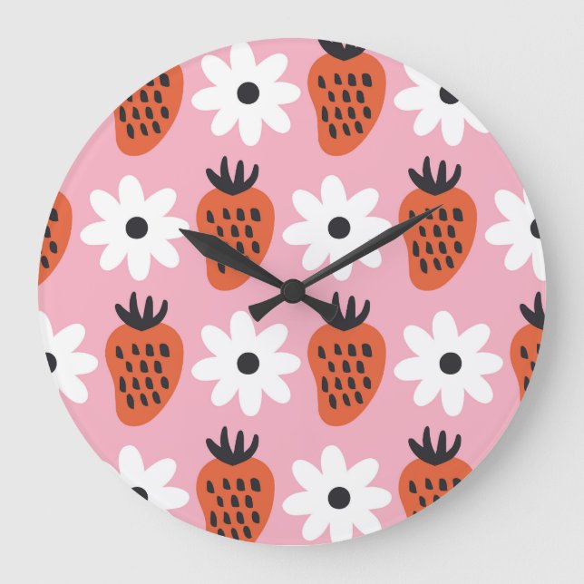 Gold Neon, abstrakte bunt Lichter. Große Wanduhr (Vorderseite)