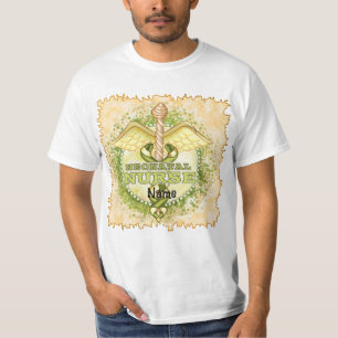Gold Neonatale Pflegekraft Caduceus T-Shirt