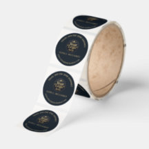 Gold Neutrales Elegantes Rundes Branding Dankeschö