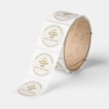 Gold Neutrales Elegantes Rundes Branding Dankeschö