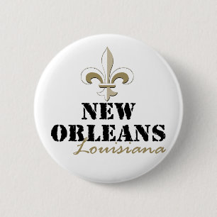 Gold New Orleans Louisiana Button