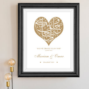 Gold Nikkah Wedding Poster
