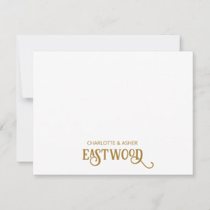 Gold Note Card Mitteilungskarte