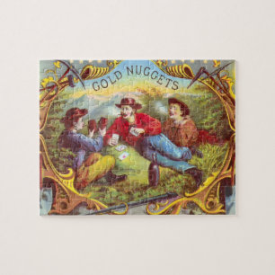 Gold Nuggets Antique Cigar Label Puzzle