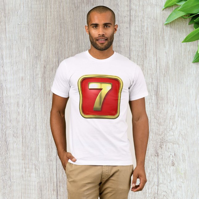 Gold Number Sieben Mens T - Shirt (Von Creator hochgeladen)