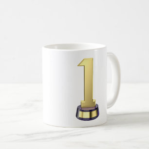Gold Nummer eins Trophäe Kaffeetasse
