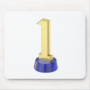 Gold Nummer eins Trophäe Mousepad