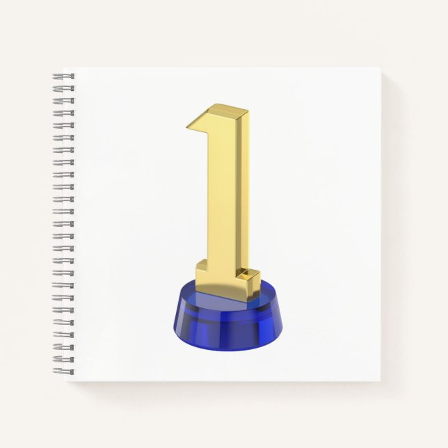 Gold Nummer eins Trophäe Notizbuch (Vorderseite)