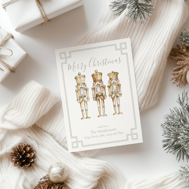 Gold Nutcracker Weihnachten (gold nutcracker christmas holiday card
)