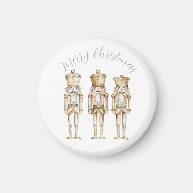 Gold Nutcracker Weihnachten Magnet (Vorne)