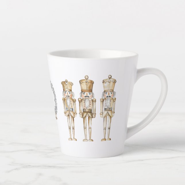 Gold Nutcracker Weihnachten Milchtasse (Rechts)
