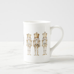 Gold Nutcracker Weihnachten Prozellantasse