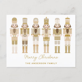GOLD NUTCRACKERS CHRISTMAS POSTKARTE