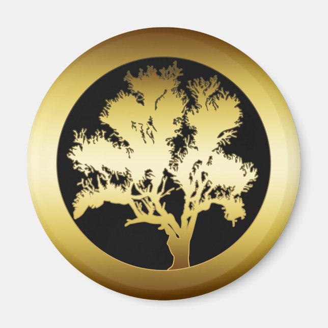 GOLD OAK TREE MAGNET (Vorne)