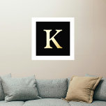 Gold- oder Silber-Anfangsbuchstaben | Schwarz Foliendrucke<br><div class="desc">Gold oder Silber Eleganter Anfangsbuchstabe | Schwarze Foil Prints</div>