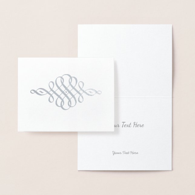 Gold oder Silber Modernes elegantes Muster Folienkarte (Anzeige)