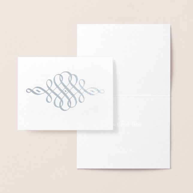 Gold oder Silber Modernes, elegantes Vintages Elem Folienkarte (Anzeige)